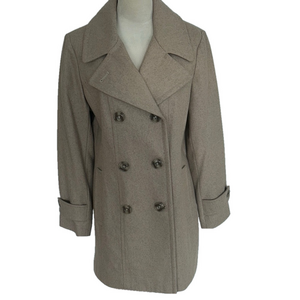 NWT: Anne Klein: Women's Double-Breasted Wool Coat: Size Large